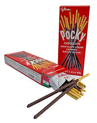 TWO Bags of Pocky Chocolate Cream Biscuit Sticks- TWO 1.41oz Bags