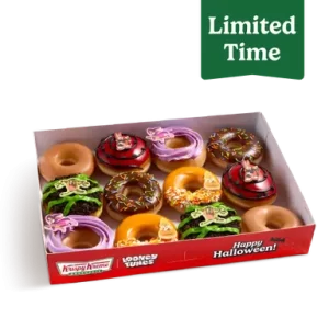Krispy Kreme 1 Dozen Looney Tunes Halloween Doughnuts- NO substitutions