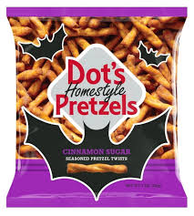 1 Bag Dot's Homestyle Pretzels in Cinnamon Sugar Flavor- THREE 1 oz Bags