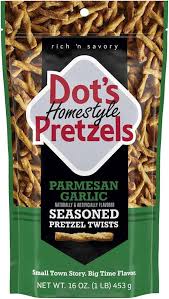 1 Bag Dot's Homestyle Pretzels in Parmesan Garlic Flavor- ONE 1 oz Bags