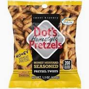 3 Bags Dot's Homestyle Pretzels in Honey Mustard- THREE 1 oz Bags